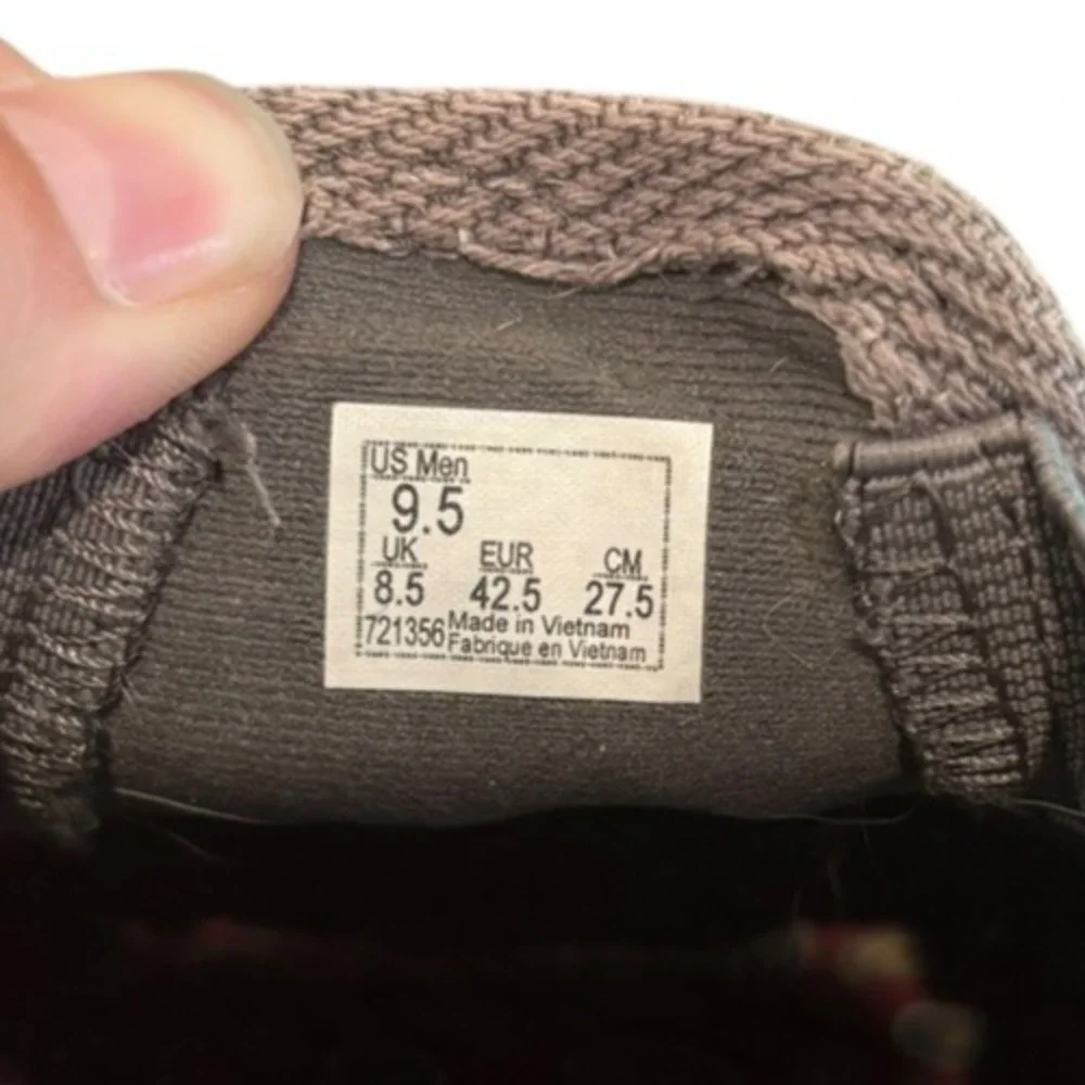 Vans Deluxe Comfort Slip-On Shoes Mens 9.5 Gray Canvas Leather Casual Sneakers